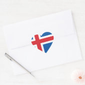 IJSLANDSE VLAG HART STICKER (Envelop)