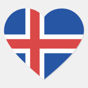 IJslandse vlag Heart Sticker
