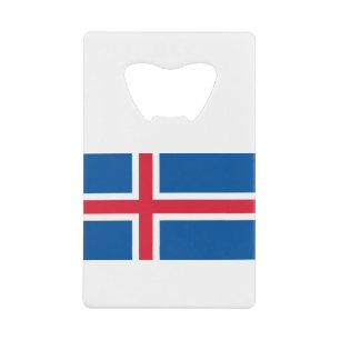 IJslandse vlag Kredietkaart Flessenopener