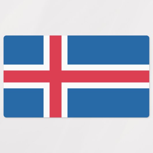 IJslandse vlag Labels (Design 2)