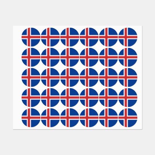 IJslandse vlag Labels (Vel)