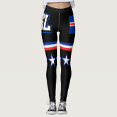 IJslandse vlag Leggings (Voorkant)