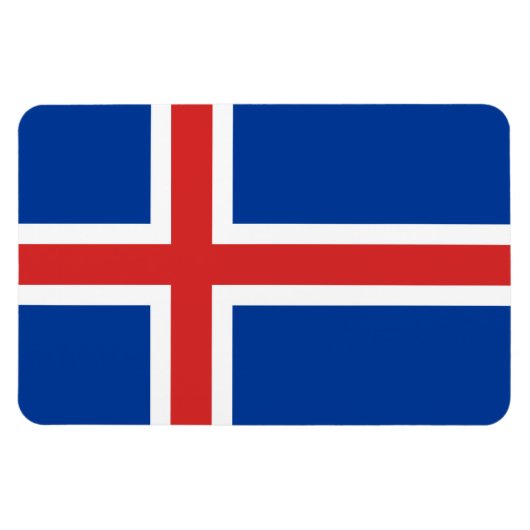 IJslandse vlag Magneet (Horizontaal)