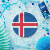 IJslandse vlag Papieren Bordje (Feest)