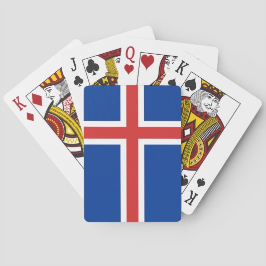 IJslandse vlag Pokerkaarten (Achterkant)