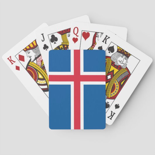 IJslandse vlag Pokerkaarten (Achterkant)