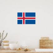 IJslandse vlag - Poster (Keuken)