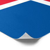 IJslandse vlag - Poster (Hoek)