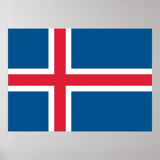 IJslandse vlag Poster (Voorkant)