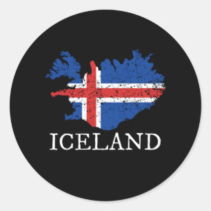 IJslandse vlag Ronde Sticker