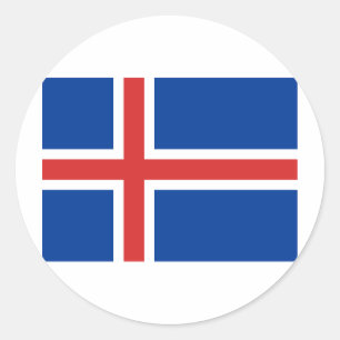 IJslandse vlag Ronde Sticker