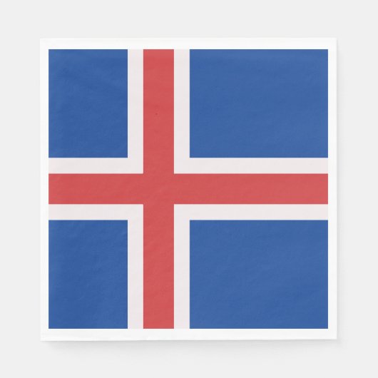 IJslandse vlag Servet (Voorkant)