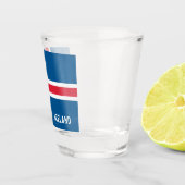 IJslandse vlag Shot Glas (Rechts)