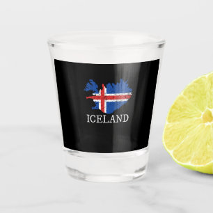 IJslandse vlag Shot Glas