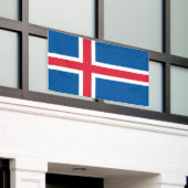 IJslandse vlag Spandoek (Buitenkant Gebouw)