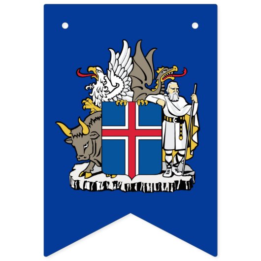 IJslandse vlagbanners, Emblem, IJsland Vlaggetjes (Tweede vlag)