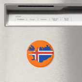 IJslandse vlaggenkaart Magneet (Insitu (Vaatwasser))