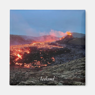 IJslandse vulkaan - magnet Magneet