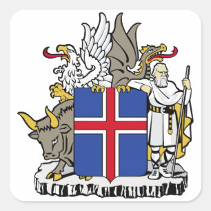 IJslandse wapenstilstand Vierkante Sticker