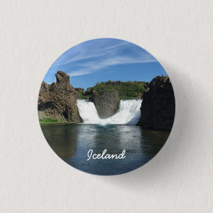 IJslandse waterval Ronde Button 3,2 Cm