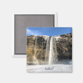 IJslandse watervalmagneet Magneet (Voorkant / Achterkant)