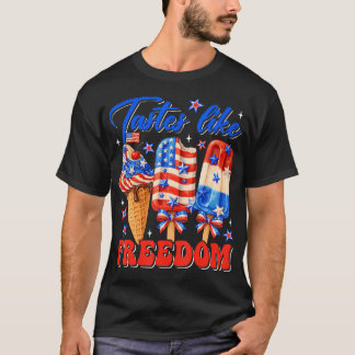 Ijslolly met de smaak van vrijheid Patriotisch T-shirt