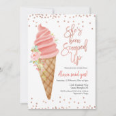 IJsme crème is een vrijgezellenfeest-invitat met d Kaart (Voorkant)