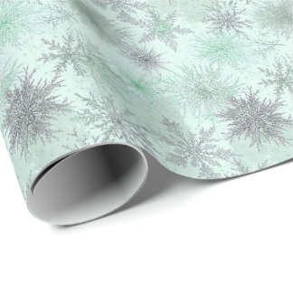 Ijsoude Vintage Sneeuwvlokken Cadeaupapier