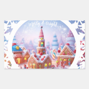 IJspaleis/Winterbal/Krans/ Rechthoekige Sticker
