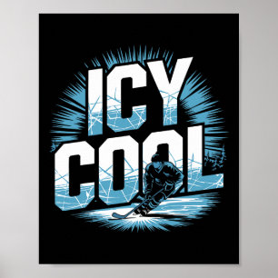 Ijspeelveld Hockey Speler Ijs Koel Shinny Poster