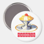  ijsretro dessert food magneet (Voorkant / Achterkant)