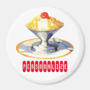 ijsretro dessert food magneet