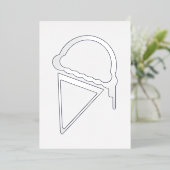 ijsretro dripz folie uitnodiging (Staand Voorkant)