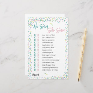 Ijsroom Spikkels Hij Zei Zij Zei Spel Briefpapier