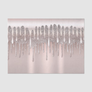Ijsroze Roségoud Diamant Glitter Drip Sweet 16 Tissuepapier
