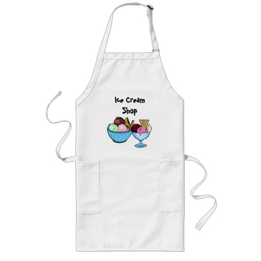 IJssalon Apron Lang Schort (Voorkant)
