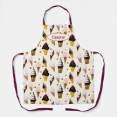  IJssalon Custom Hand-Illustrated Schort (Voorkant)