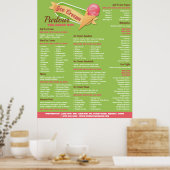 IJssalon Logo, IJssalon Menu Poster (Keuken)