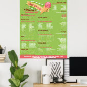 IJssalon Logo, IJssalon Menu Poster (Thuiskantoor)