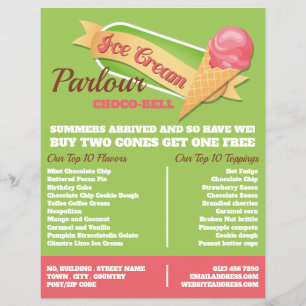 IJssalon Logo, IJssalon Reclame Flyer