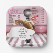 IJssalon Ze is opgepakt Papieren Bordje (Voorkant)