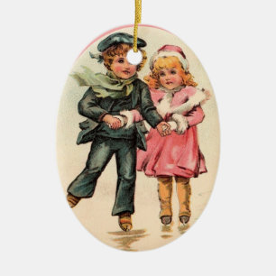  ijsschaatsen en -holtes keramisch ornament