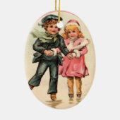 ijsschaatsen en -holtes keramisch ornament (Achterkant)