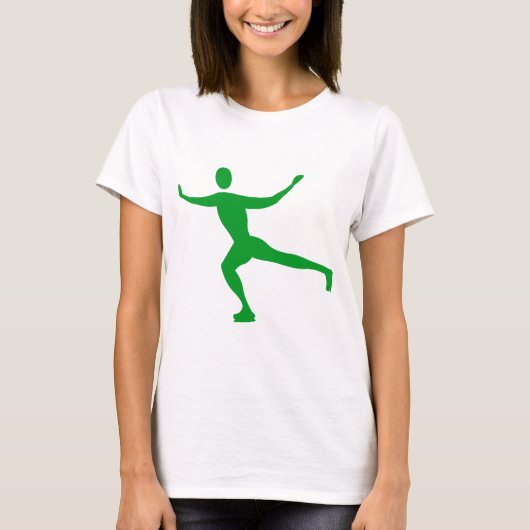 ijsschaatsen - groen gras t-shirt (Voorkant)