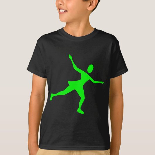 ijsschaatsen - groen t-shirt (Voorkant)