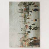 ijsschaatsen in een dorp legpuzzel (Verticaal)
