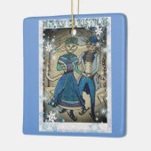 ijsschaatsen keramisch ornament (Links)