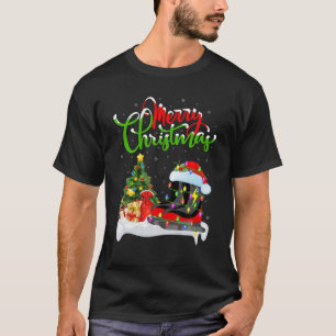 IJsschaatsen Lover Xmas verlichting ijsschaatsen T-shirt