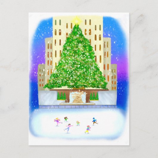 ijsschaatsen op het centrum van Rockefeller Briefkaart (Voorkant)