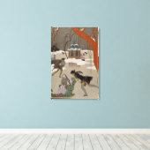 ijsschaatsen op het meer van de diepvries canvas afdruk (Insitu (Houten vloer))